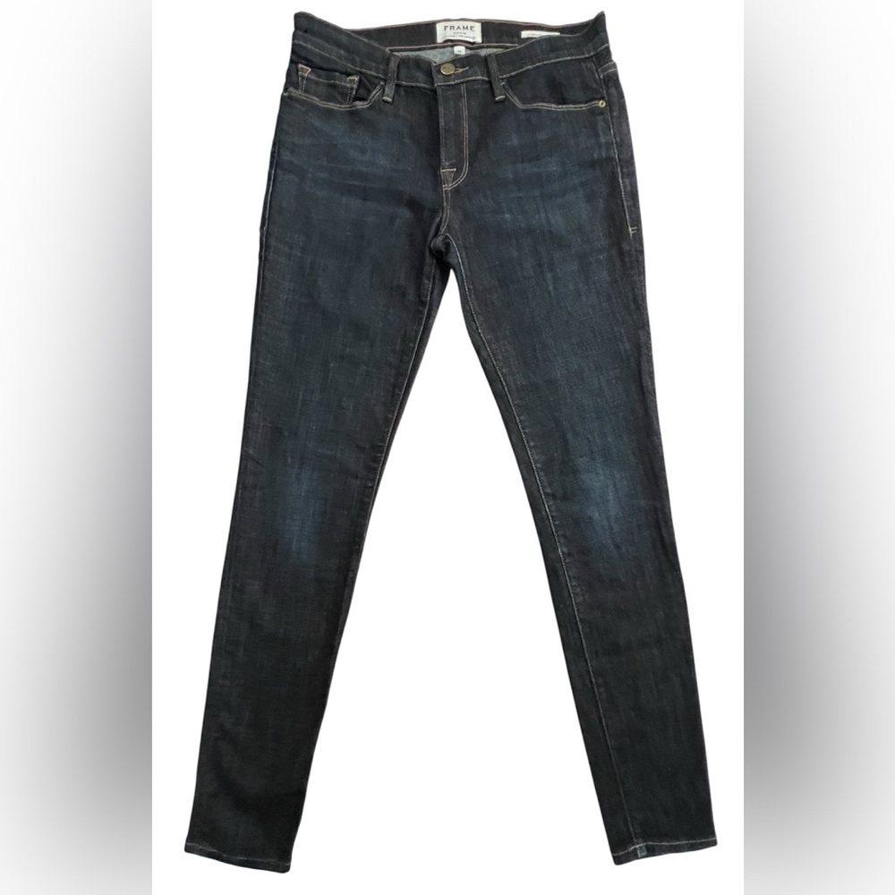 Frame Denim Women's Dark Indigo Skinny Jeans, Size 29